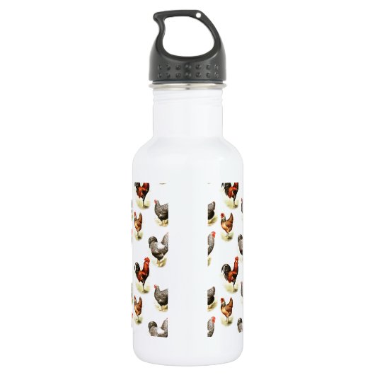 Land Chicken Pattern Waterfles (Achterkant)