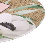 Land Chique Floral Burlap Monogram Snijplank (Hoek)