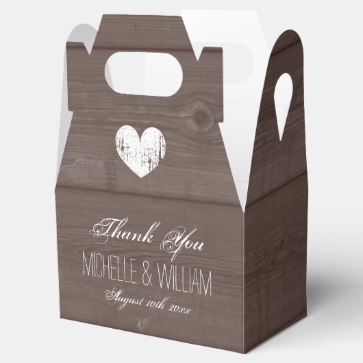  land chique houten graan bruiloft gunst doos bedankdoosjes (Geopend)