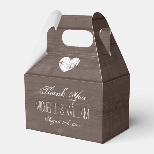  land chique houten graan bruiloft gunst doos bedankdoosjes (Voorkant Zijde)