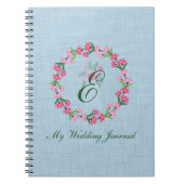 Land Chique krans Monogram Bruiloft Tijdschrift Notitieboek (Voorkant)