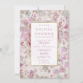 Land  chique roze bloemig Vrijgezellenfeest Kaart (Voorkant)