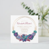 Land Chique Waterverf Succulent Vrijgezellenfeest Kaart (Staand voorkant)