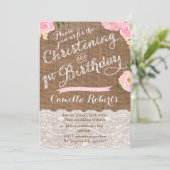 Land Christening 1e verjaardag Uitnodiging meisje (Staand voorkant)