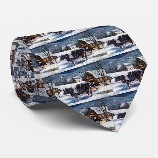 LAND CHRISTMAS: COWS: KUNST: STROPDAS (Opgerold)