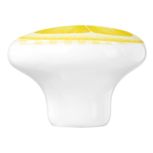 Land Citroen fruit keramische knop (Zijkant)