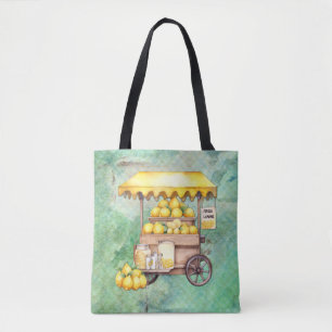 Land Citroen Winkelwagen Waterverf Tote Bag