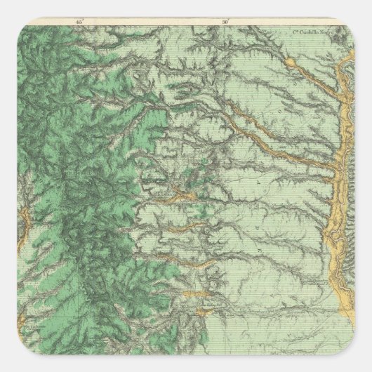 Land Classification Map of Southwestern New Mexico Vierkante Sticker (Voorkant)