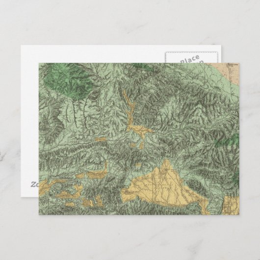 Land Classification Map van Californië Briefkaart (Voorkant / Achterkant)