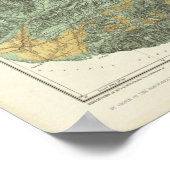 Land Classification Map van Californië Poster (Hoek)