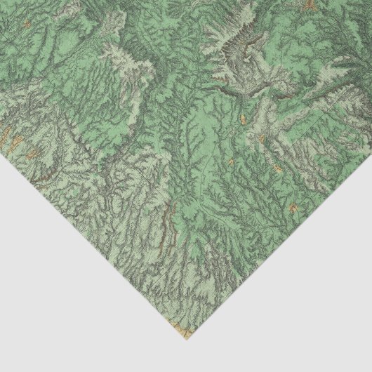 Land Classification Map van Californië Tissuepapier (Detail)