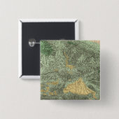 Land Classification Map van Californië Vierkante Button 5,1 Cm (Voorkant /achterkant)