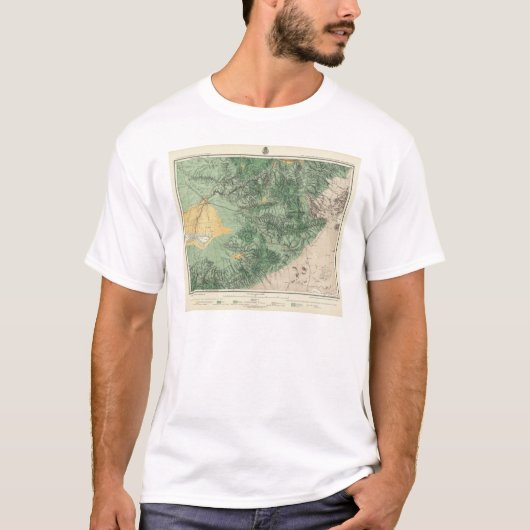 Land Classification Map van Zuid-Californië T-shirt (Voorkant)