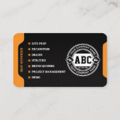 Land clearing, Bouw, Graafwerk, Zwart Visitekaartje (Achterkant)