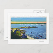 Land Club Uitzicht Sailboot Regatta # 2 Briefkaart (Voorkant / Achterkant)