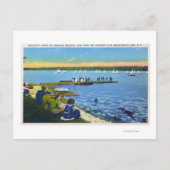 Land Club Uitzicht Sailboot Regatta # 2 Briefkaart (Voorkant)