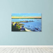 Land Club Uitzicht Sailboot Regatta # 2 Canvas Afdruk (Insitu (Houten vloer))