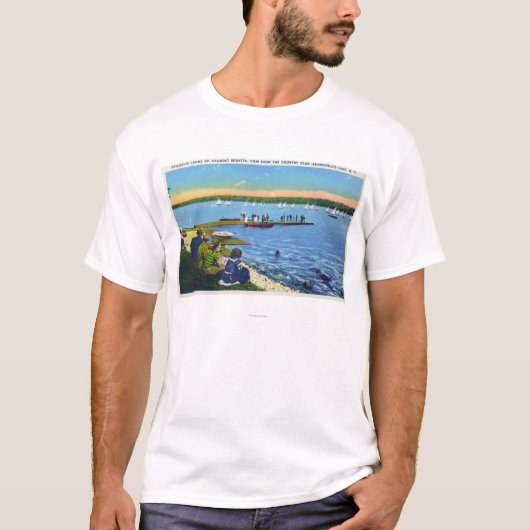 Land Club Uitzicht Sailboot Regatta # 2 T-shirt (Voorkant)