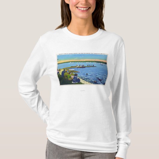 Land Club Uitzicht Sailboot Regatta # 2 T-shirt (Voorkant)