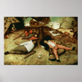 Land Cockaigne van Pieter Bruegel de Ouder Poster (Voorkant)