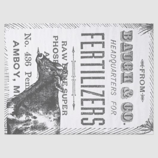 Land Cow-ontkoppelingstaal Tissuepapier (Voorkant)