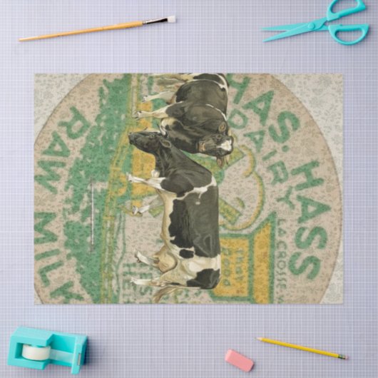 Land Cow-ontkoppelingstaal Tissuepapier (Craft)