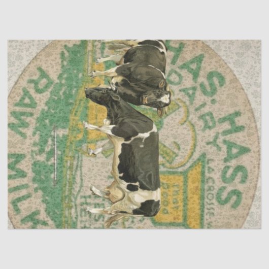 Land Cow-ontkoppelingstaal Tissuepapier (Voorkant)