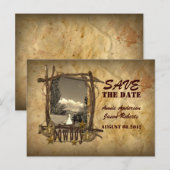  land cowboy Bewaar de datum fotokaart Aankondigingskaart (Voorkant / Achterkant)