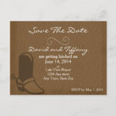 Land Cowboy Boots Wedding Save the Date Kaarten (Voorkant)