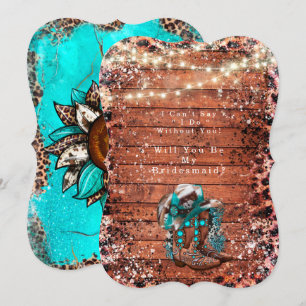 Land Cowboy Boots zal mijn Bridesmaid zijn Kaart