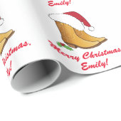 Land Cowgirl Pet Boots  Kerstmis Cadeaupapier (Rol Hoek)