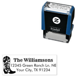 Land Cowgirl Riding  Boot Return-adres Zelfinktende Stempel