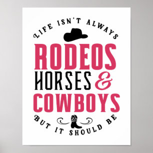 Land Cowgirl Rodeo Horse Lover Cowboy Boots Pet Poster