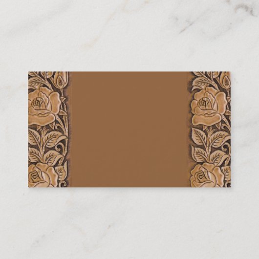  land cowgirl tooled leder western visitekaartje (Achterkant)