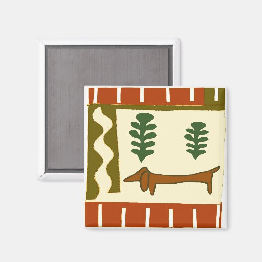 Land Dachshund Magneet (Voorkant / Achterkant)