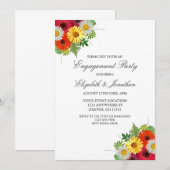 Land Daisies Engagement Party Kaart (Voorkant / Achterkant)