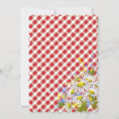 Land Daisies Gingham Check Twins Baby shower Kaart (Achterkant)