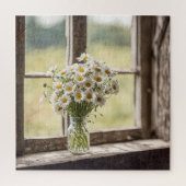 Land Daisy Boeket In Venster Legpuzzel (Verticaal)