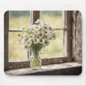 Land Daisy Boeket In Venster Muismat (Voorkant)