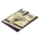Land Daisy Boeket In Venster Notitieboek (Linkerzijde)