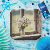 Land Daisy Boeket In Venster Papieren Bordje (Feest)