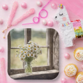 Land Daisy Boeket In Venster Papieren Bordje (Feest)