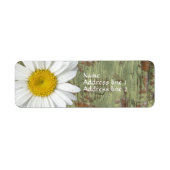Land Daisy Schuur Hout Adresetiketten Etiket (Voorkant)