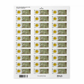 Land Daisy Schuur Hout Adresetiketten Etiket (Full Sheet)
