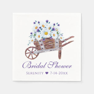 Land Daisy Waterverf Floral Vrijgezellenfeest Servet