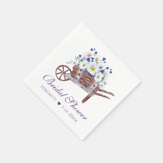 Land Daisy Waterverf Floral Vrijgezellenfeest Servet (Hoek)