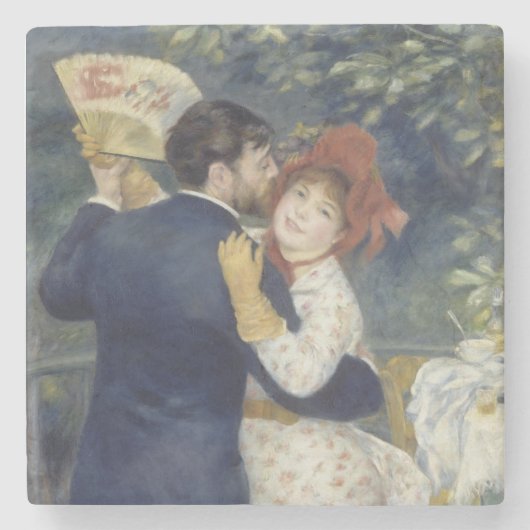 Land Dance - Renoir Impressionist Painting Stenen Onderzetter (Voorkant)