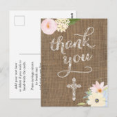 Land Dank je wel Opmerking met het Heilige Kruis Briefkaart (Voorkant / Achterkant)