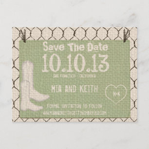 Land dat de datum bewaart aankondigingskaart