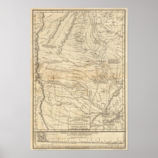 Land dat door de Westerne afdeling van Mississippi Poster (Voorkant)